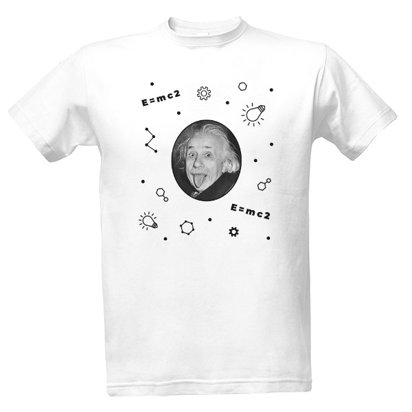 Tričko s potiskem Albert Einstein