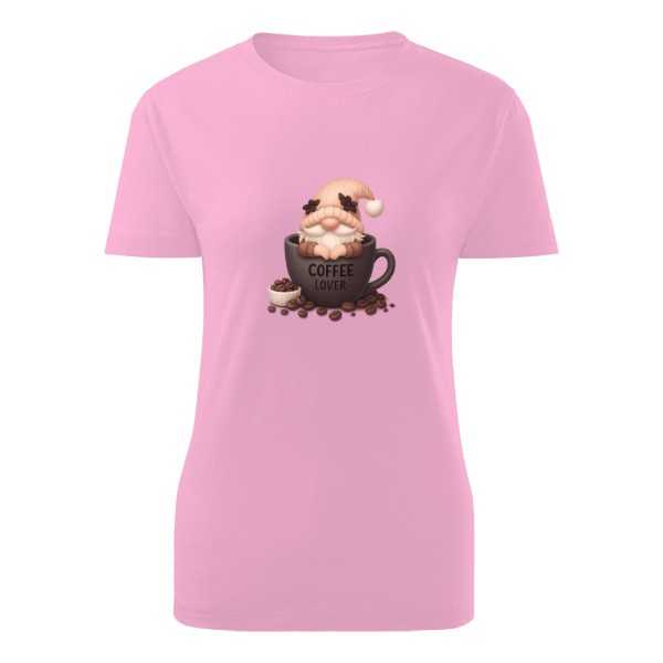 Tričko s potiskem Coffee lover - gnom