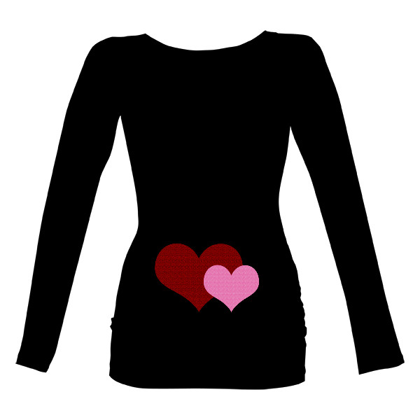 Tričko s potiskem Dvě srdce v jednom těle.