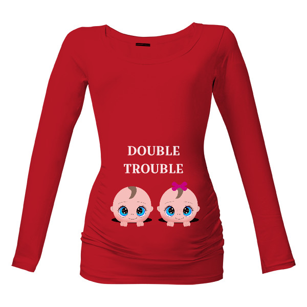 Tričko s potiskem dvojité trable