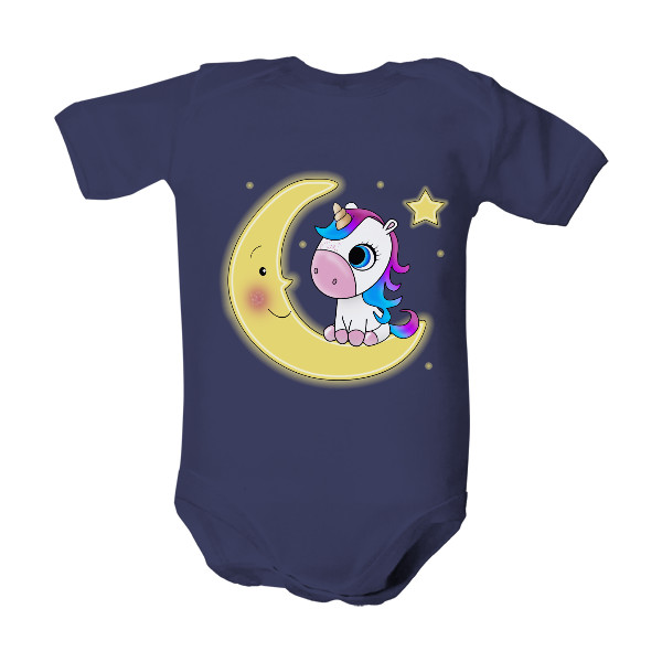 Dětské body  s potiskem jednorožec na dobrou noc