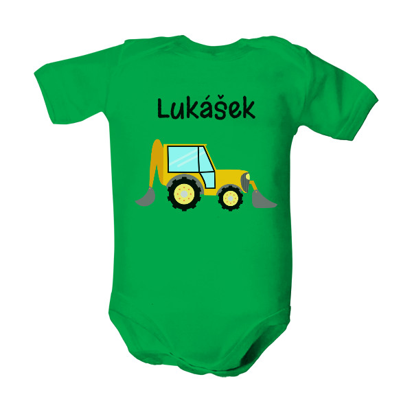 Dětské body  s potiskem Malý bagrista.