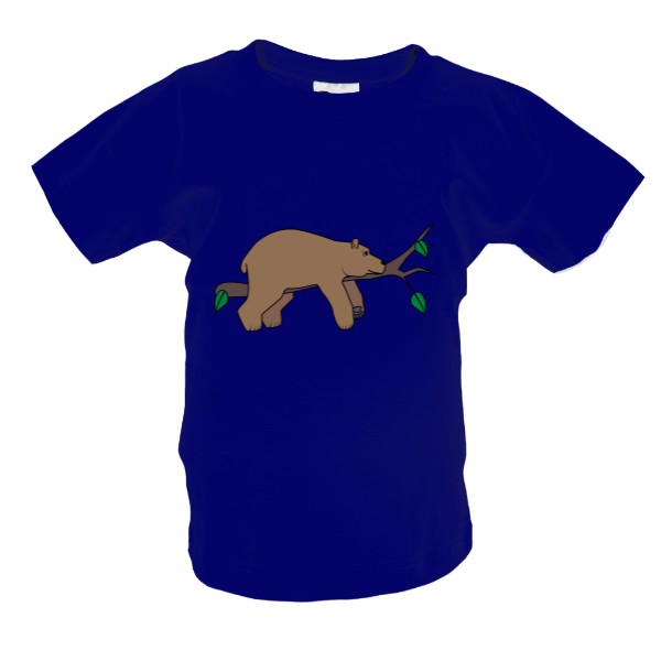 Tričko s potiskem medvěd na větvi