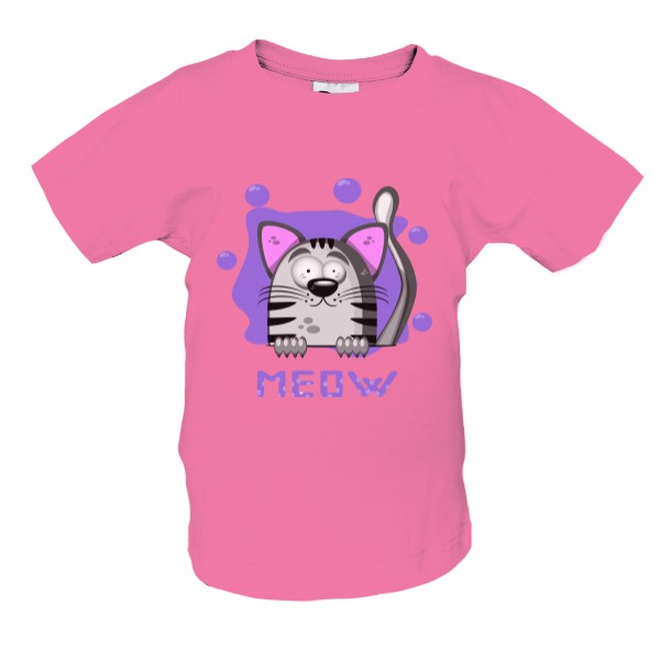 Tričko s potiskem meow kitty