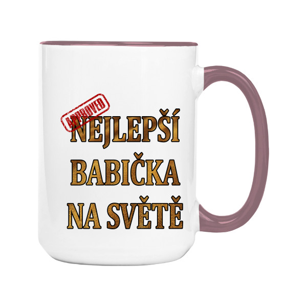 Hrnek velký barevný s potiskem nej babi