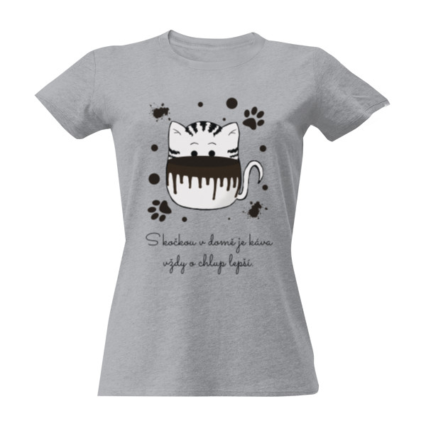 Tričko s potiskem o chlup lepší kafe