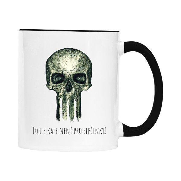 Hrnek malý barevný s potiskem opravdu silný kafe