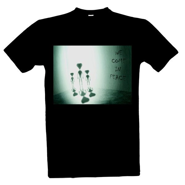 Tričko s potiskem Přicházíme v míru.