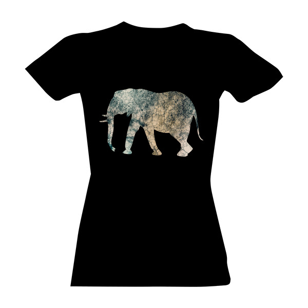 Tričko s potiskem slon - silueta