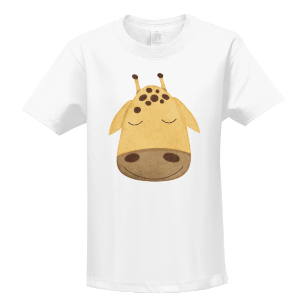 Tričko s potiskem spící žirafa