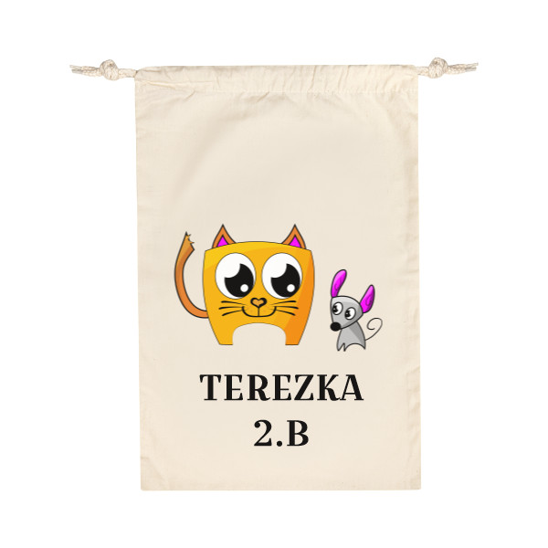 Bavlněný pytlík s potiskem svačinka - kamarádi