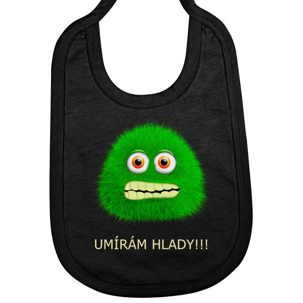 Bryndák bavlna s potiskem Umírám hlady!!! 