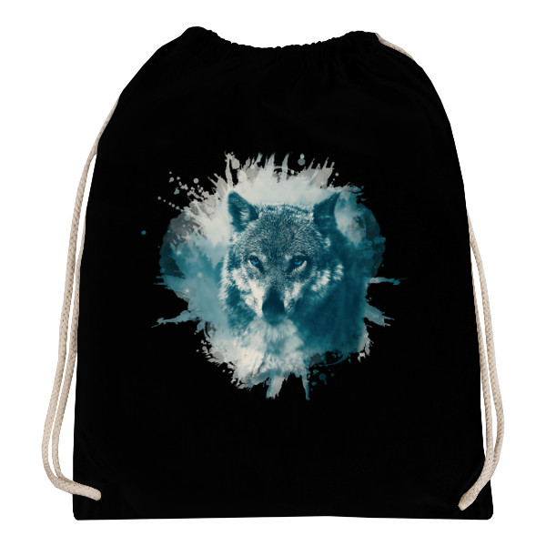 Vak na záda s potiskem vlk na záda