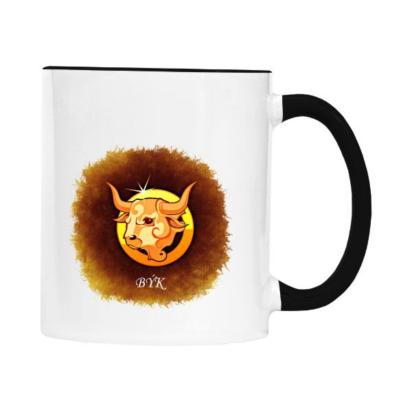 Hrnek malý barevný s potiskem zodiac-býk