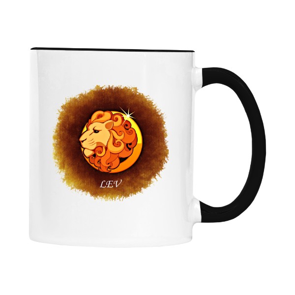 Hrnek malý barevný s potiskem zodiac-lev